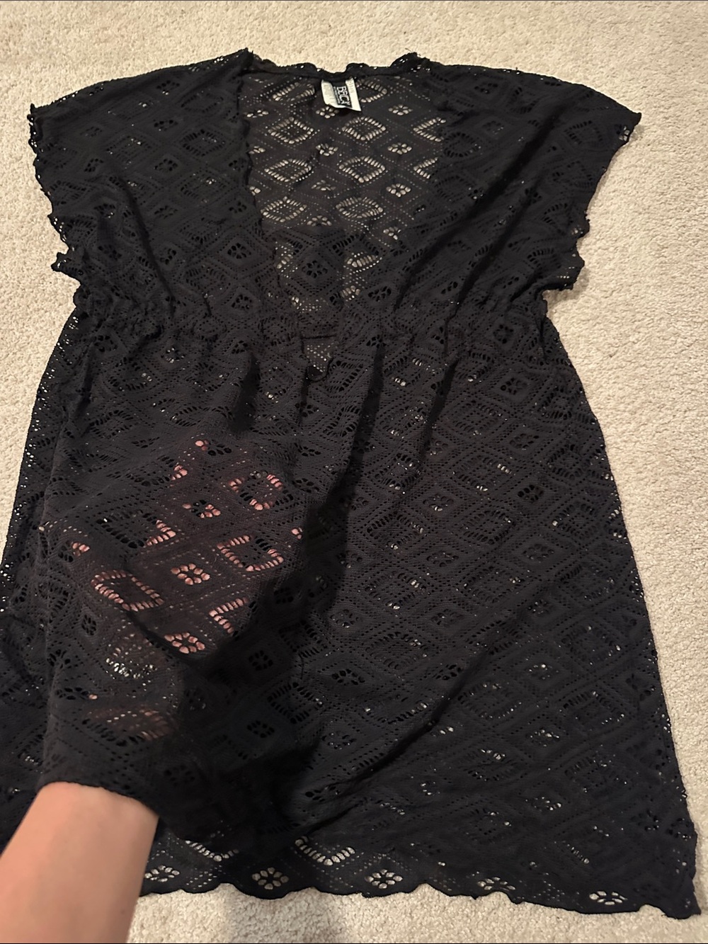 Becca Black Lace Cover-Up Dress - Women's Beach or Casual Layer